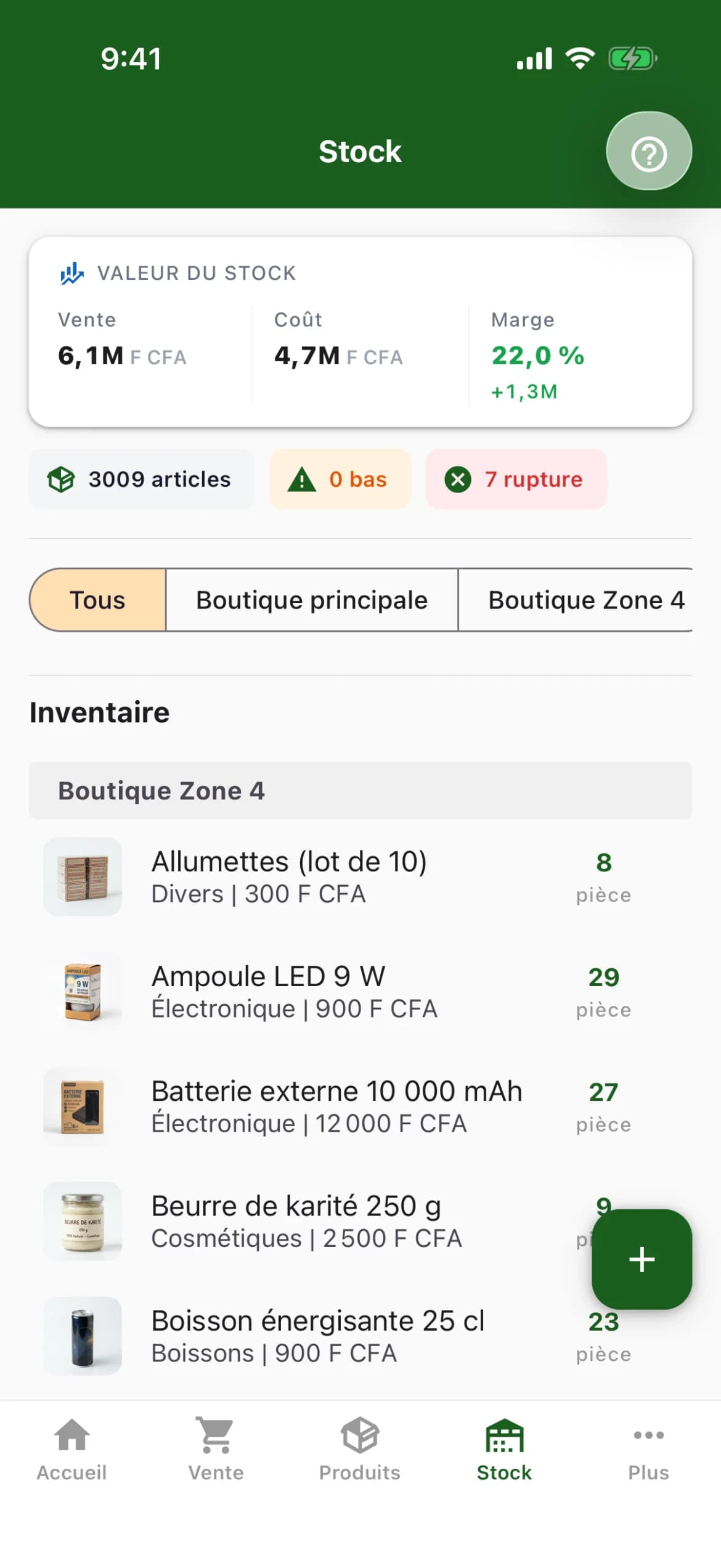 Stock StockPlus sur téléphone